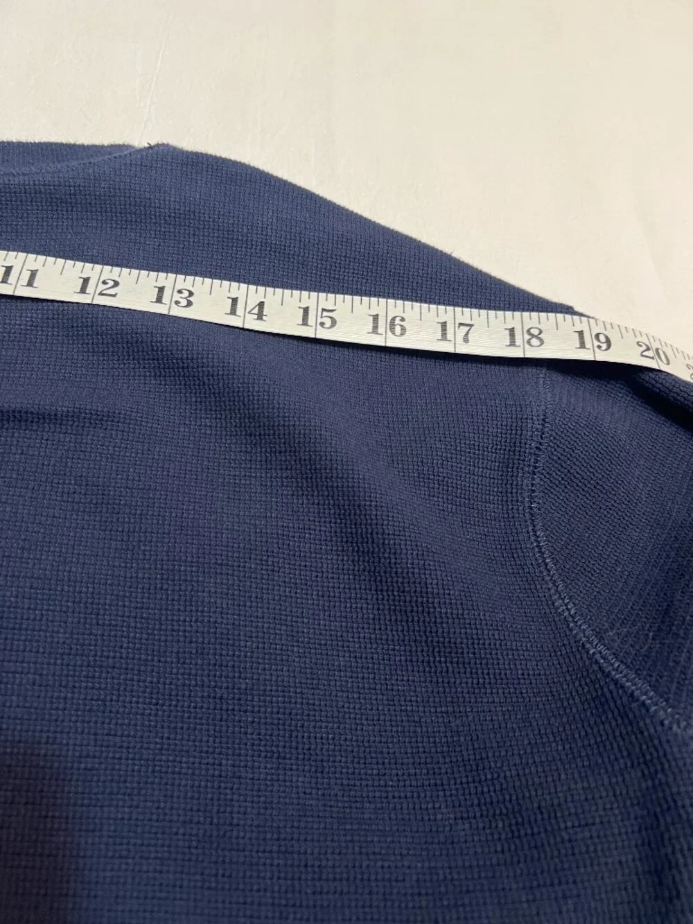 Banana Republic Mens XL Navy Waffle Knit Thermal Shirt Long Sleeve Crew Neck